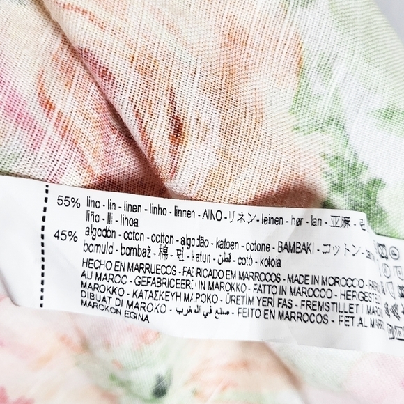 ZARA floral print mini dress linen NWT - Picture 7 of 7